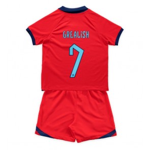 Anglie Jack Grealish #7 Dětské Venkovní dres komplet MS 2022 Krátký Rukáv (+ trenýrky)